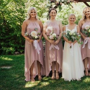 High Low bridesmaid dress in Quartz